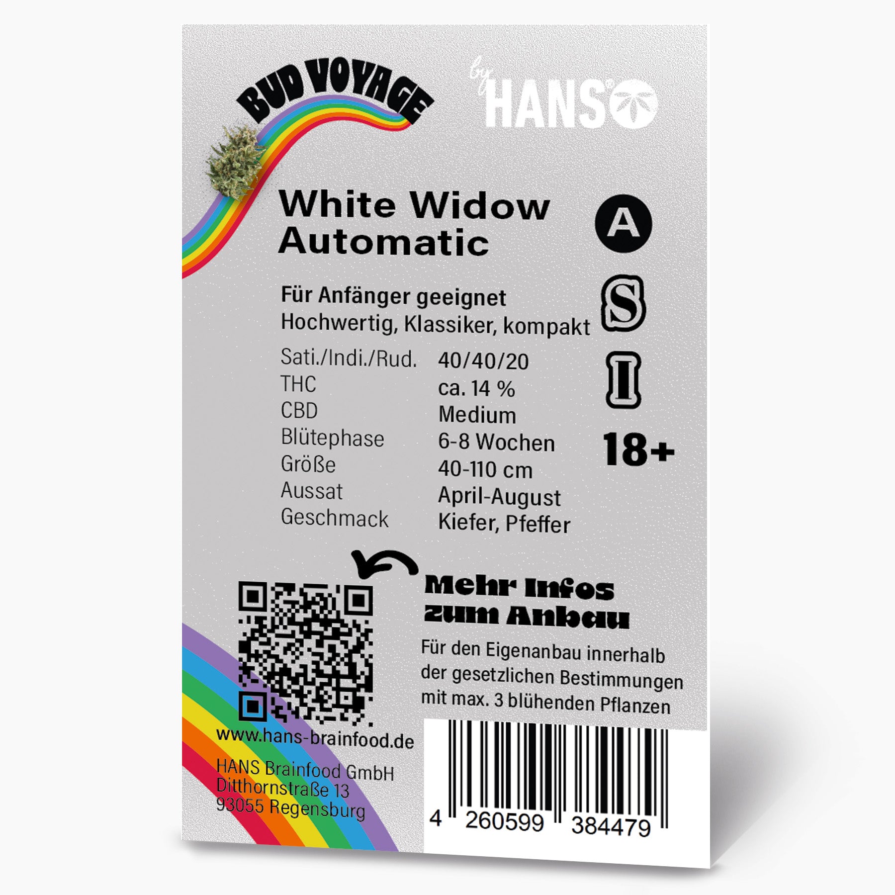 Hanfsamen BudVoyage White Widow Auto (Klassiker, kreativ, kräftig)