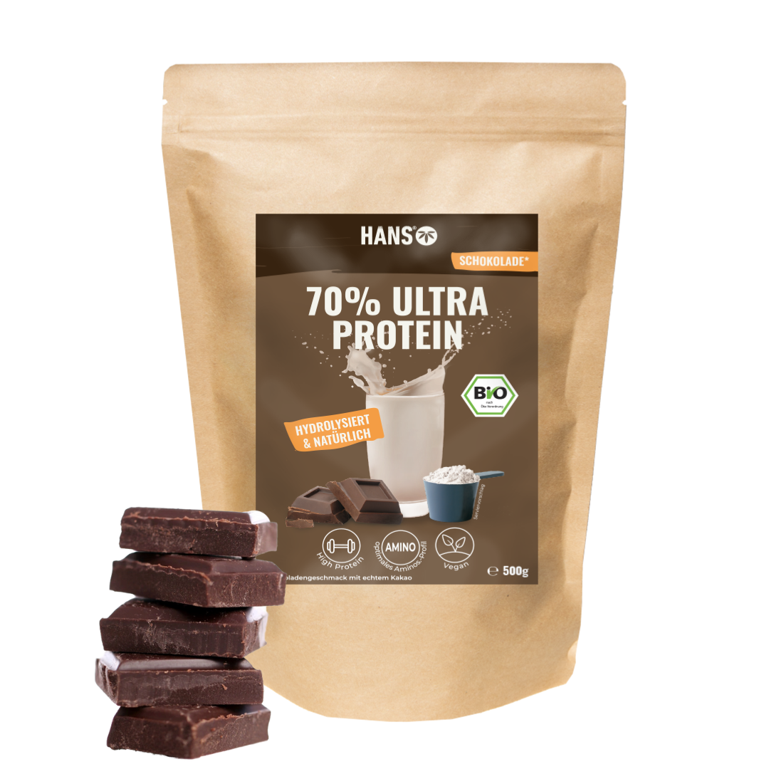 Ultra Protein Schokogeschmack Vegan I 70% Proteingehalt