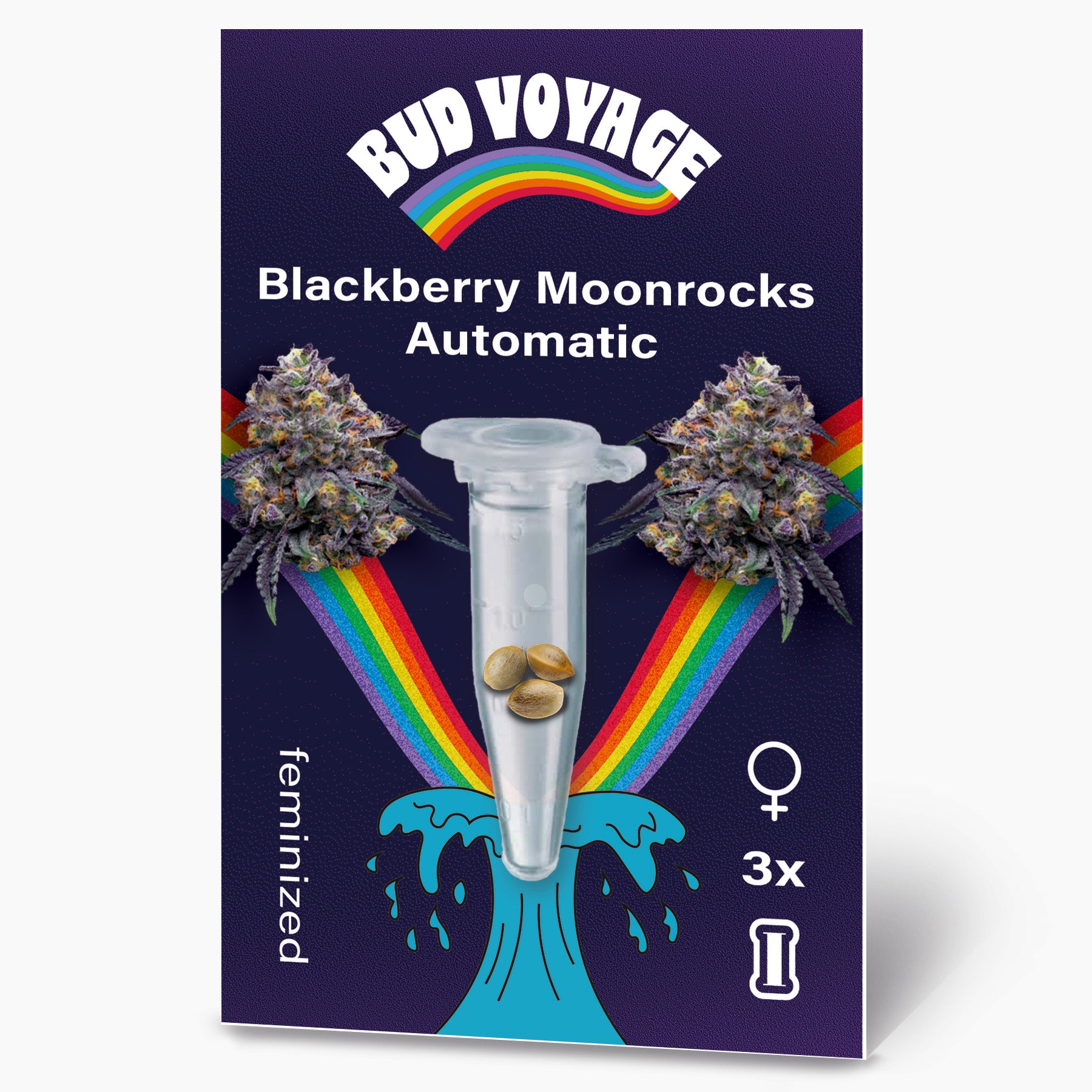 Hanfsamen BudVoyage Blackberry Moonrocks AUTO (Happy, entspannend, stresslindernd)