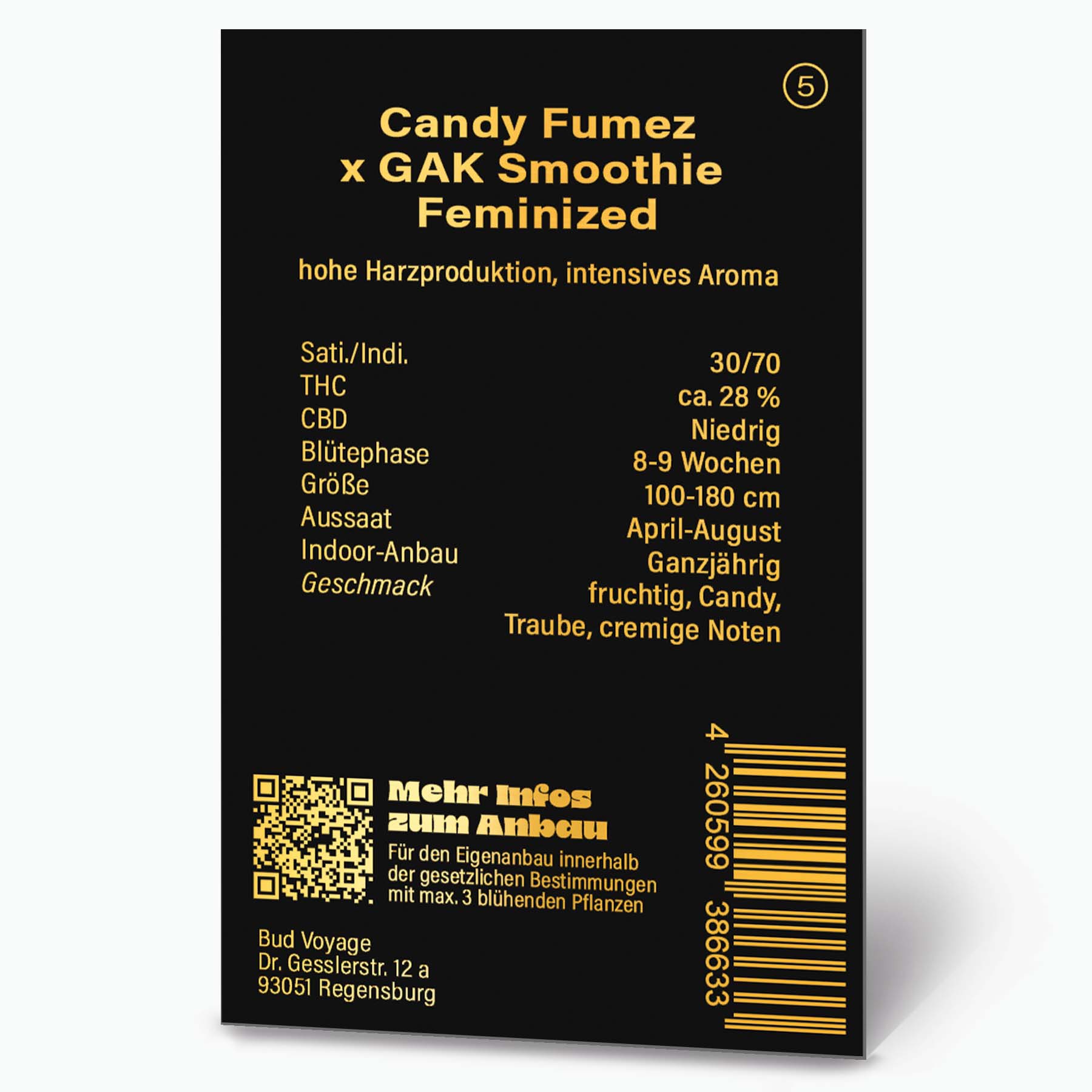 Hanfsamen BudVoyage PREMIUM US Candy Fumez X GAK Smoothie Fem (fruchtig, entspannend, euphorisch)