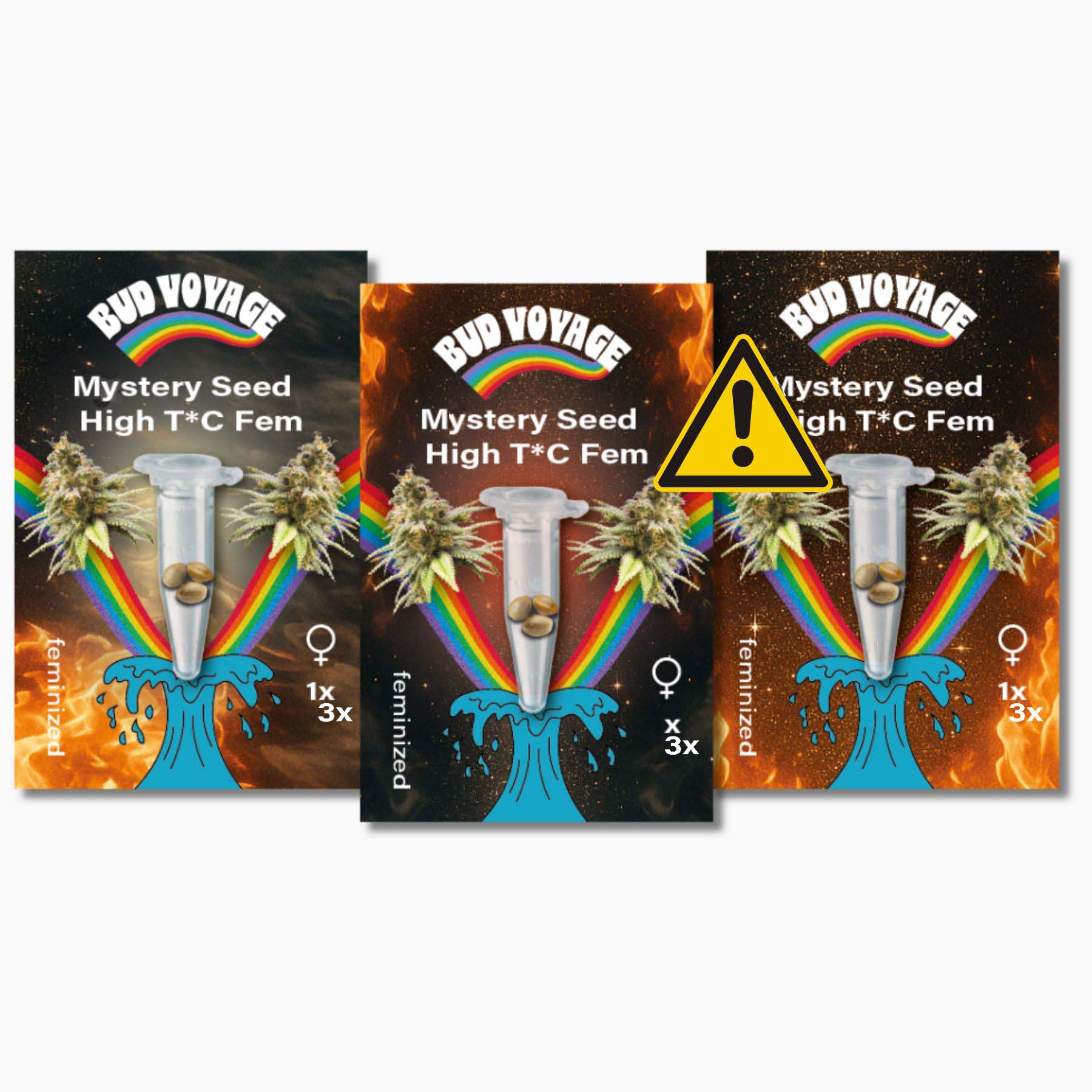 Hanfsamen BudVoyage Mystery Pack - High THC Fem (3x3 Samen)