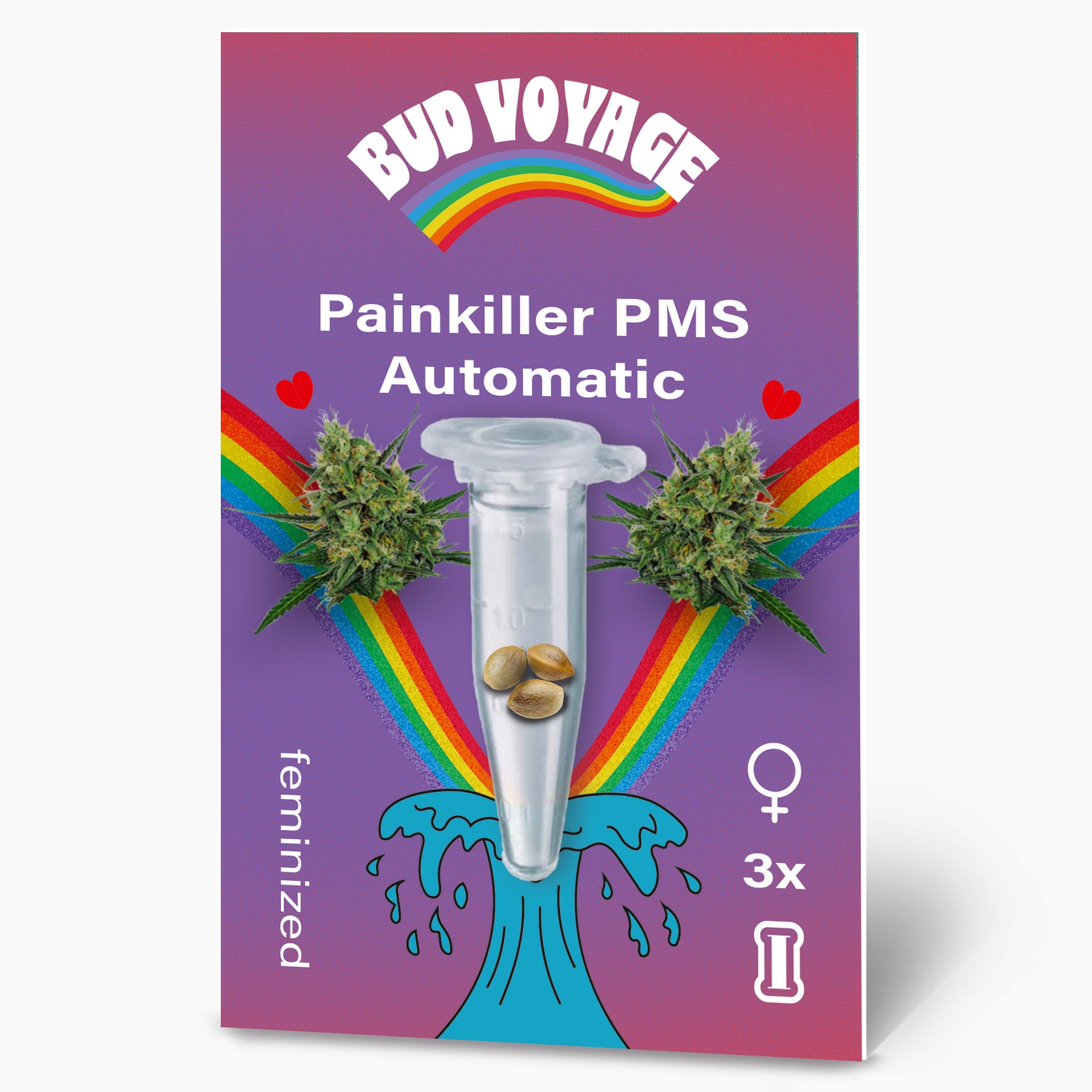 Hanfsamen BudVoyage PMS Painkiller CBD Auto (schmerzlindernd, angenehm leicht, CBD/THC 1:1)