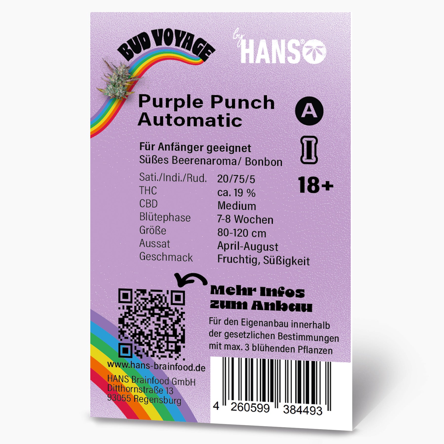Hanfsamen BudVoyage Purple Punch Auto (körperlich, entspannend, fruchtig)