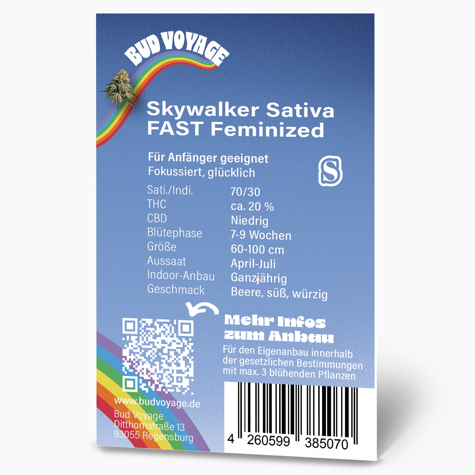 Hanfsamen BudVoyage Skywalker Sativa FAST (erhebend, entspannend, fokussiert)