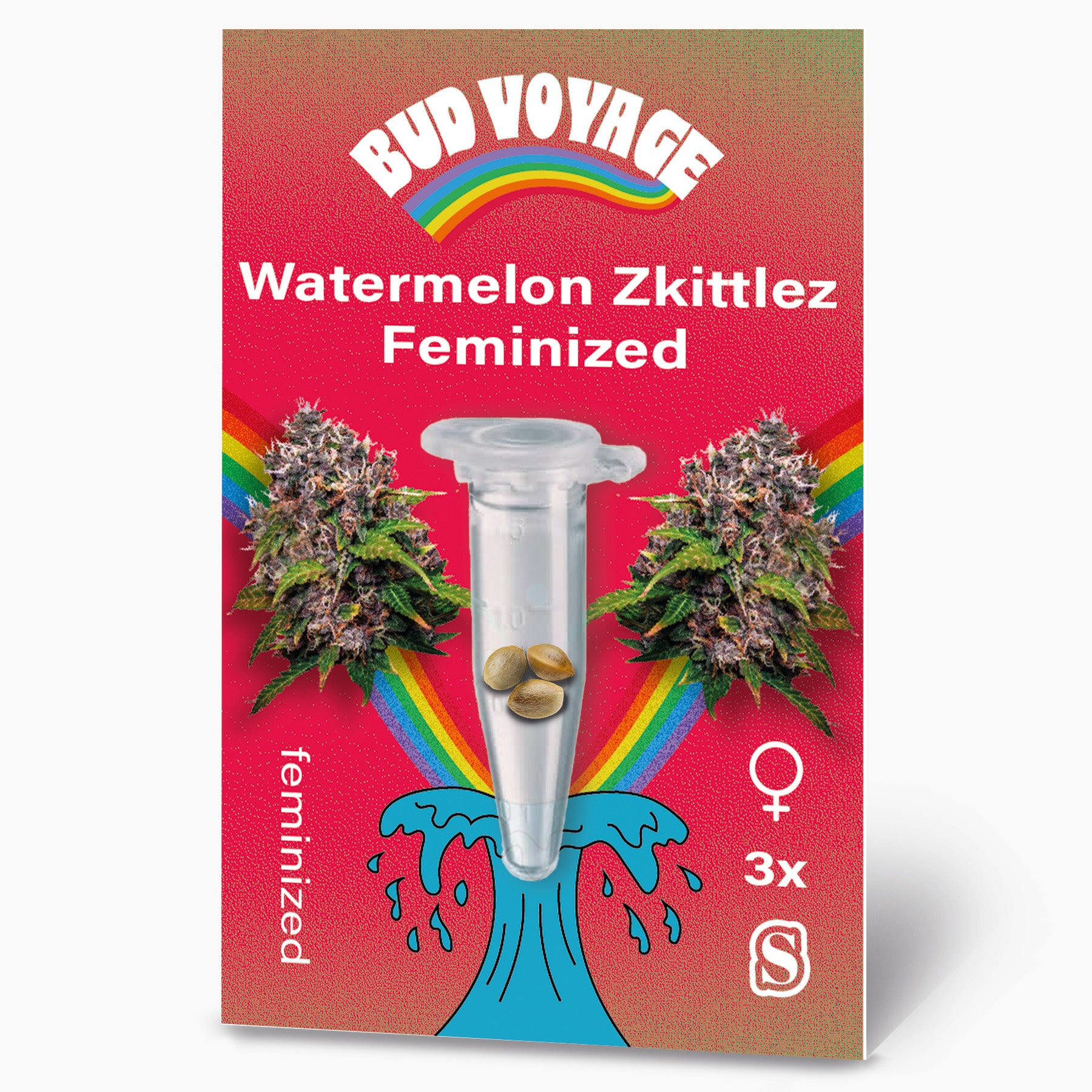 Hanfsamen BudVoyage Watermelon Zkittlez Fem (kreativ, fröhlich, entspannend)