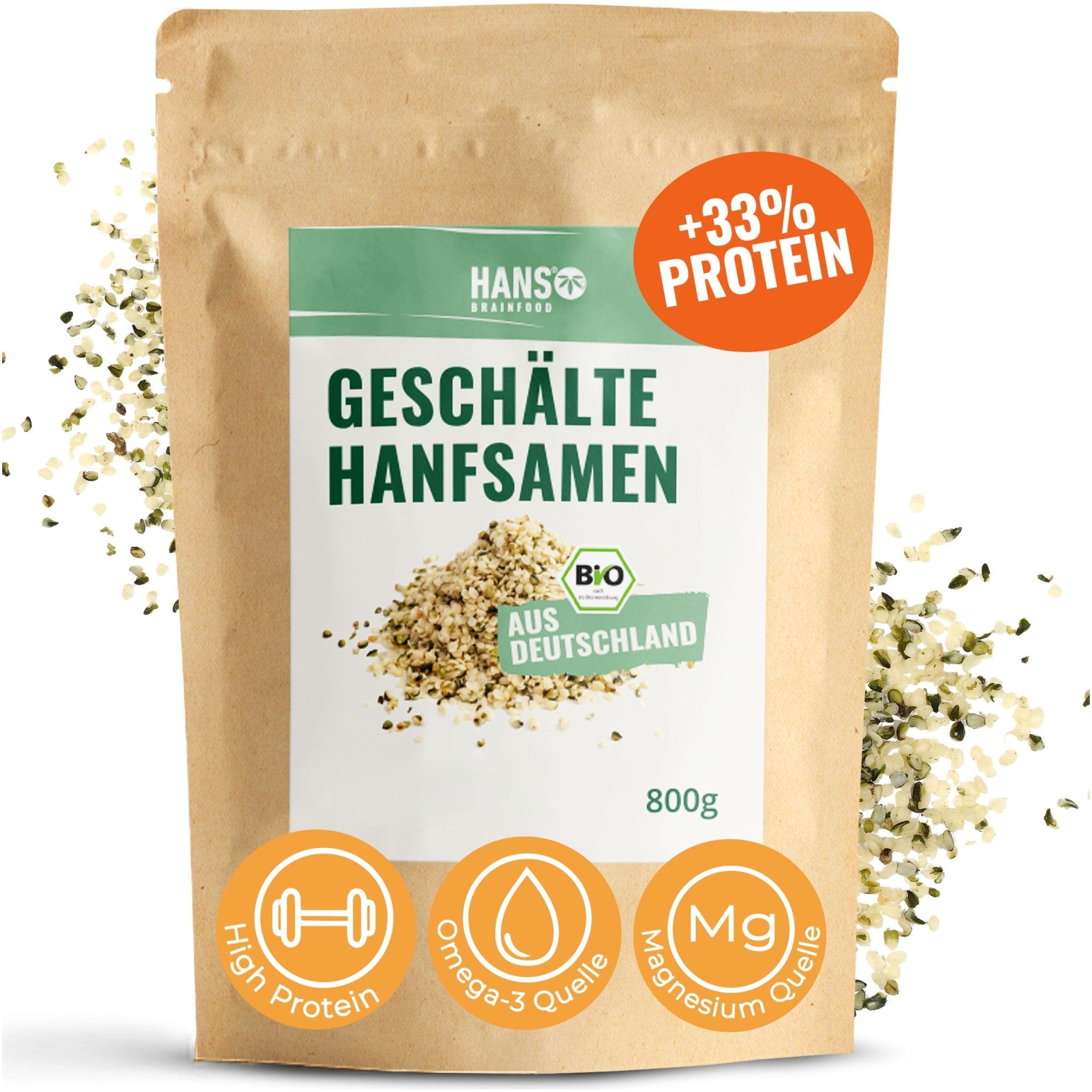 Hanfsamen Geschält Bio-Qualität