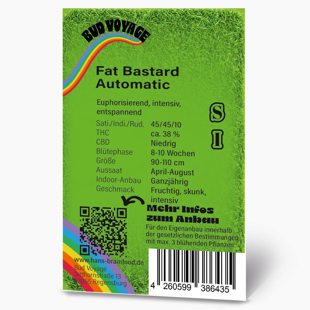 Hanfsamen BudVoyage Fat Bastard AUTO (Euphorisierend, intensiv, stoned) - HANS Brainfood