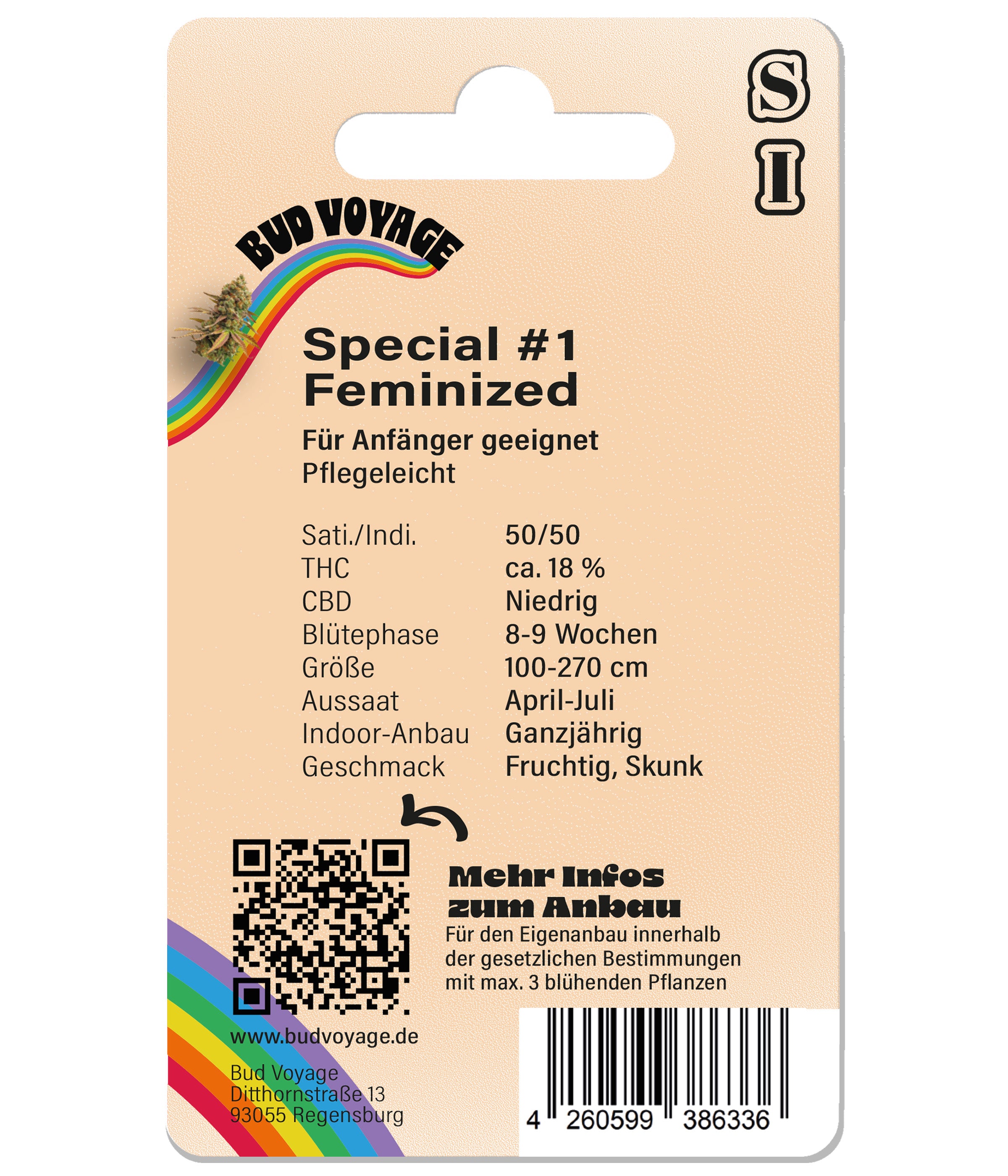 Konopné semínko BudVoyage Lightness Fem (snadná péče, povznášející, relaxační) - POS ONLY