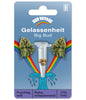 Grafický design Bud Voyage: konopný produkt Big Bud s konopnými semínky ve zkumavce, před duhou a tyrkysovými vlnami, 17 % THC
