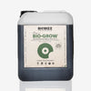 BioBizz product photo: Bio-Grow liquid fertilizer in dark bottle with green circle logo and handmade seal on beige label
