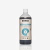 Biobizz Bio-Heaven amino acid bottle, features a light blue logo on a beige background with dark, organic details and a white lid
