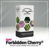Dutch Passion seed packet shows Auto Forbidden Cherry seeds in Amsterdam with purple, green and brown colors and a bird symbol
