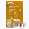 Bud Voyage product graphic: Gorilla Glue F1 Automatic hemp seed with rainbow, QR code and fruity, piney and spicy flavor.
