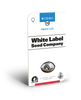 White Label Seed Company product image shows ten feminized Master Kush seeds in a clear capsule on a white background with a Sensi Seeds logo and other trademarks in different colors and fonts
