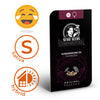 Sensi Seeds Research packaging shows ten feminized Screwdriver OG cannabis seeds in a purple container on a black background with a retro design and a woman with a cigarette, orange sativa and hybrid symbols are visible
