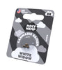 US Genetics Holy Hemp cannabis seed packaging features three White Widow cannabis seeds in a clear capsule with gray clouds and an American flag logo on a black background
