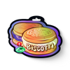 Digital art by Greenz: An illustration of biscotti cookies with THC markings, vibrant colors and eye-catching lettering on a black background
